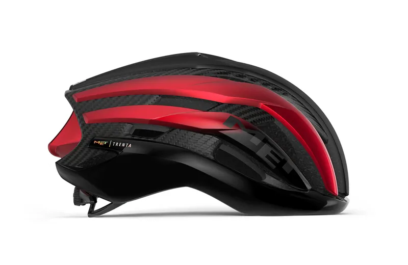 Met Trenta 3k Carbon MIPS Road Helmet - Matt Glossy Black/Red Metallic-1
