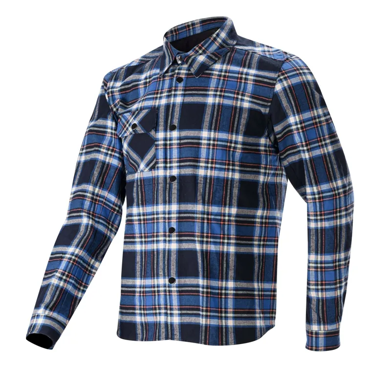 Alpinestars Whistler Wind Block Men's Plaid Shirt - Blue