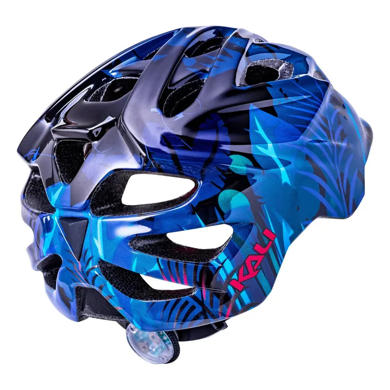 Kali Chakra Child Lighted Kids Helmet - Jungle Gloss Blue-2