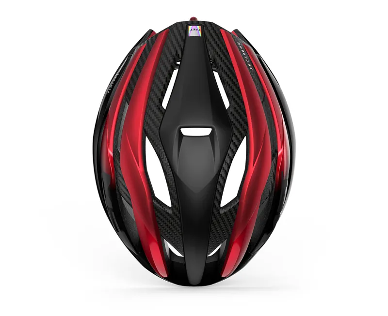 Met Trenta 3k Carbon MIPS Road Helmet - Matt Glossy Black/Red Metallic-3