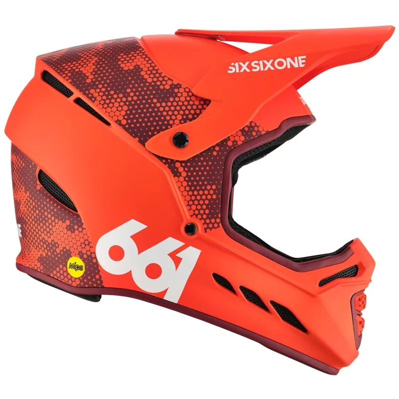 SixSixOne Reset MIPS Full Face Helmet - Digi Orange-1