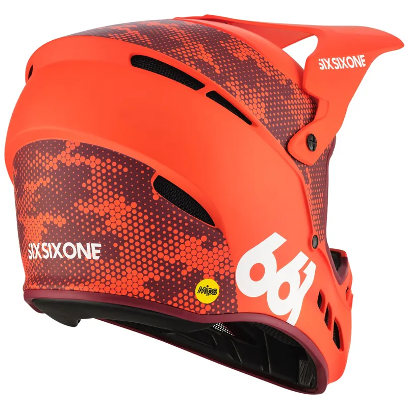SixSixOne Reset MIPS Full Face Helmet - Digi Orange-2