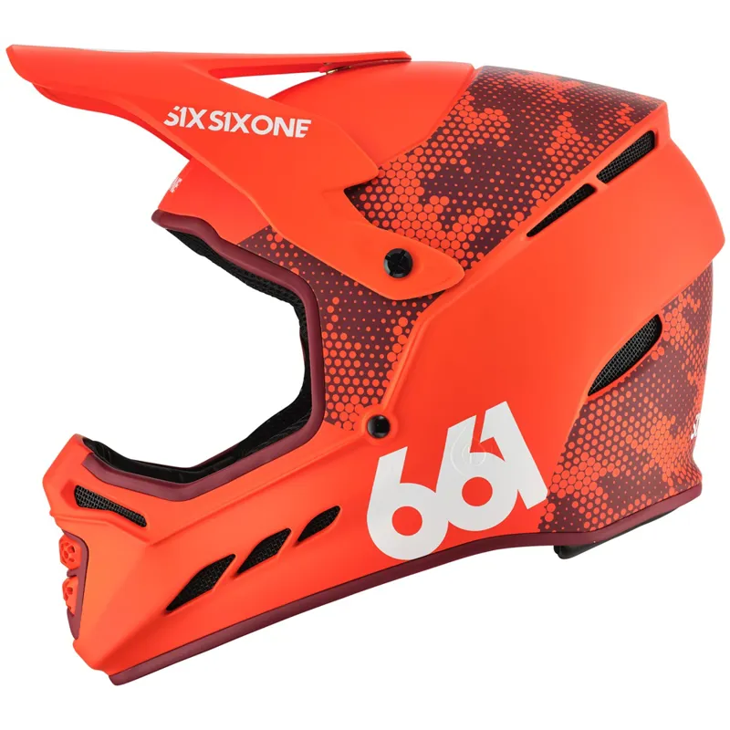 SixSixOne Reset MIPS Full Face Helmet - Digi Orange-5