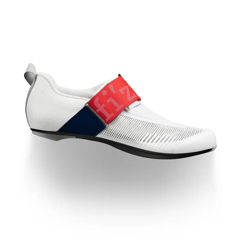 Fizik Transiro Hydra Aeroweave Carbon Triathlon Shoes - White/Red/Blue