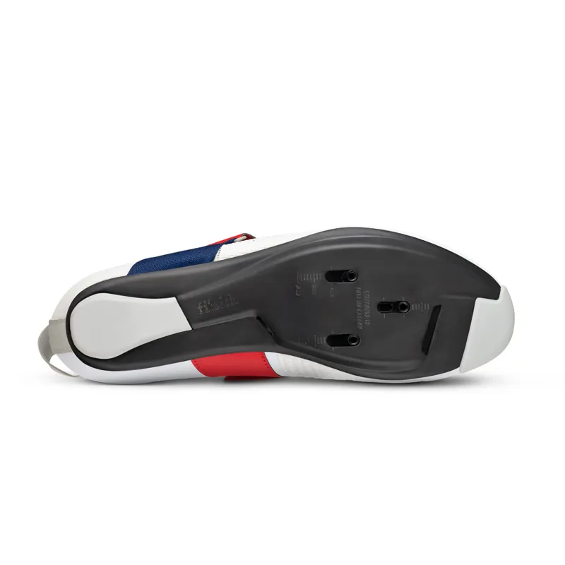 Fizik Transiro Hydra Aeroweave Carbon Triathlon Shoes - White/Red/Blue-2