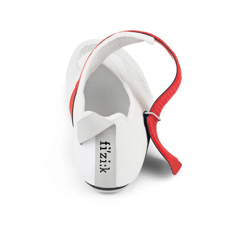 Fizik Transiro Hydra Aeroweave Carbon Triathlon Shoes - White/Red/Blue-5