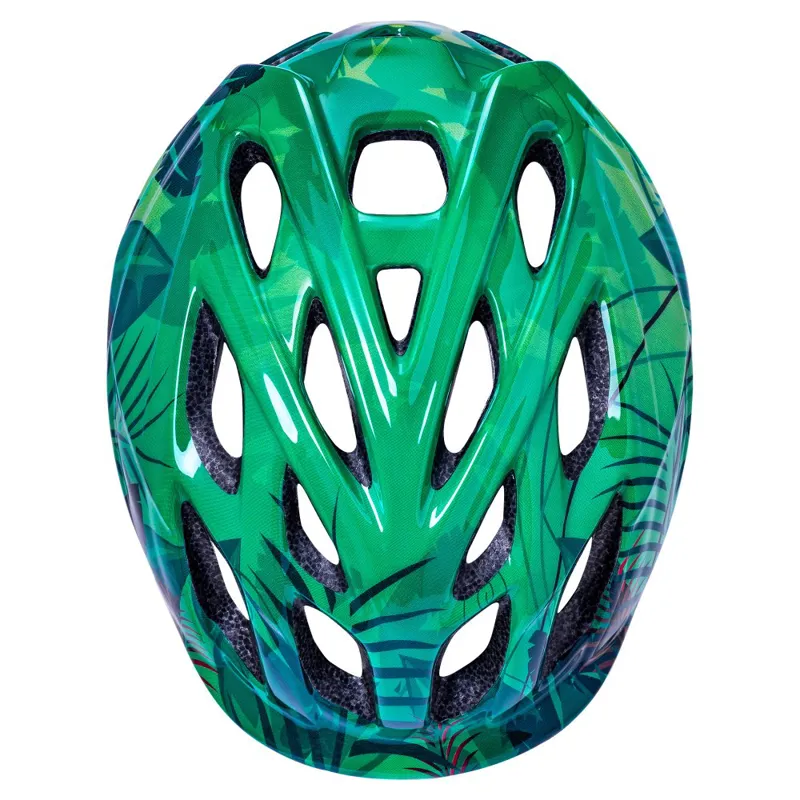 Kali Chakra Child Lighted Kids Helmet - Jungle Gloss Green-1