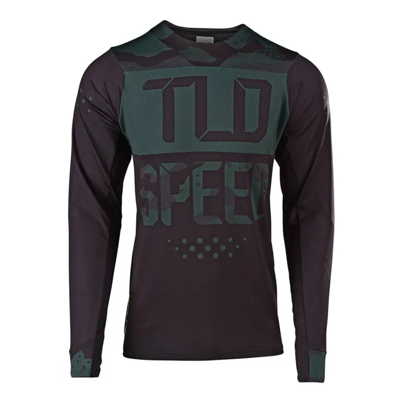Troy Lee Designs Skyline Air Long Sleeve Jersey - Stealth Camo/Black-2