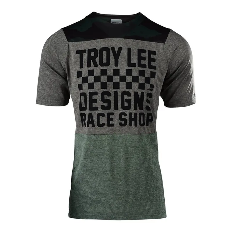 Troy Lee Designs Skyline Short Sleeve Jersey - Camo/Heather Taupe-2