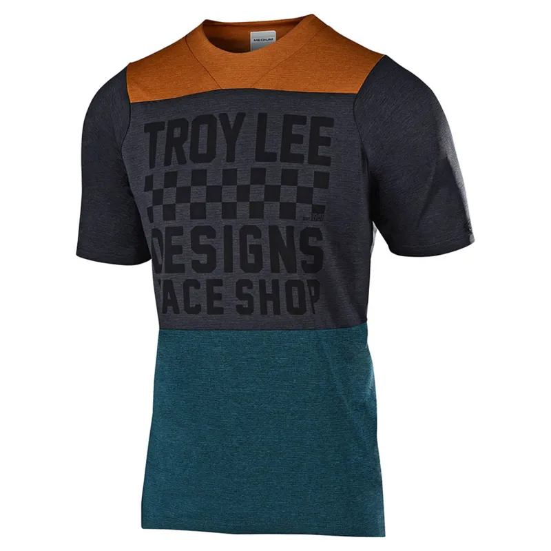 Troy Lee Designs Skyline Short Sleeve Jersey - Heather Bourbon/Black