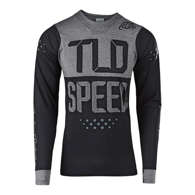 Troy Lee Designs Skyline Long Sleeve Jersey - Black/Heather Gray-2