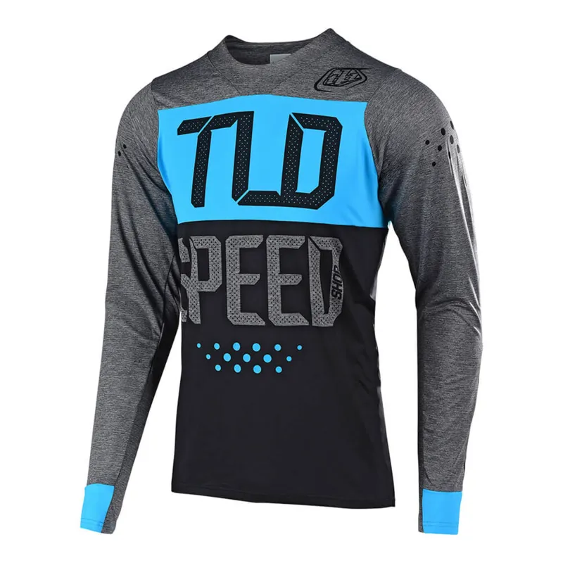 Troy Lee Designs Skyline Long Sleeve Jersey - Heather Charcoal/Ocean