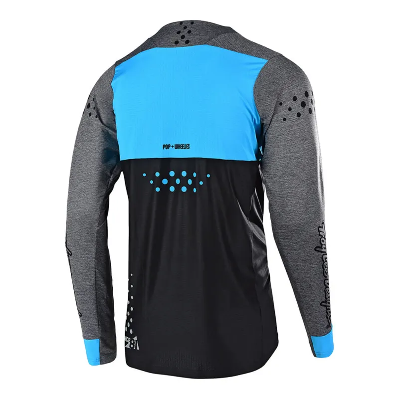 Troy Lee Designs Skyline Long Sleeve Jersey - Heather Charcoal/Ocean-1