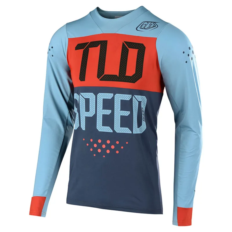 Troy Lee Skyline Long Sleeve Jersey - Stone Blue/Clay
