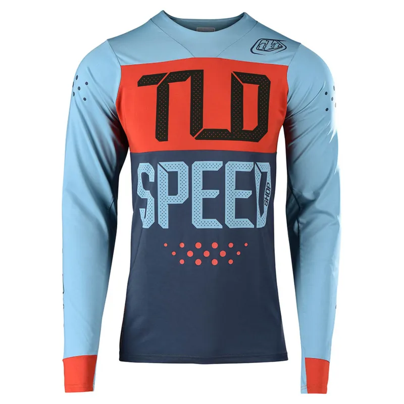 Troy Lee Skyline Long Sleeve Jersey - Stone Blue/Clay-2