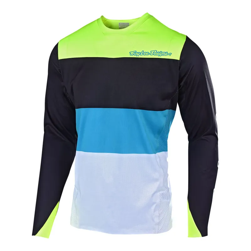 Troy Lee Designs Sprint Elite Long Sleeve Jersey - Black/Flo Yellow