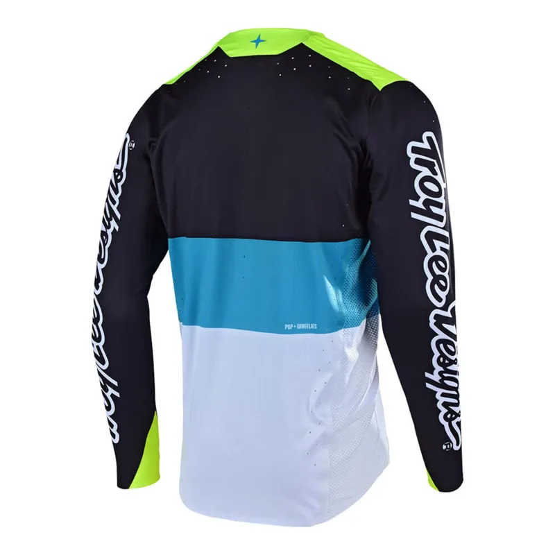 Troy Lee Designs Sprint Elite Long Sleeve Jersey - Black/Flo Yellow-1