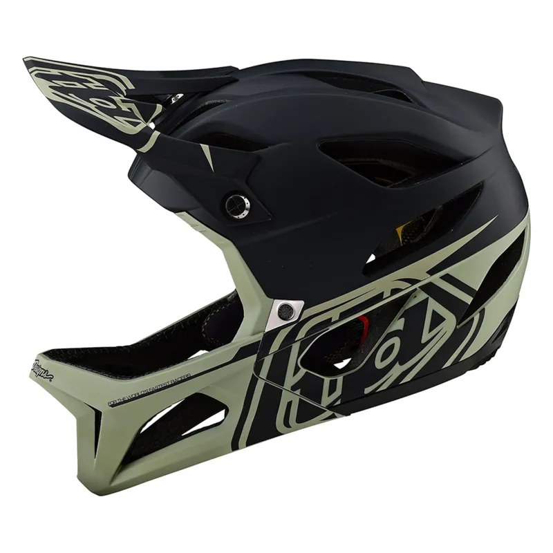 Troy Lee Designs Stage MIPS Full Face Helmet - Black/Stone Gray-1