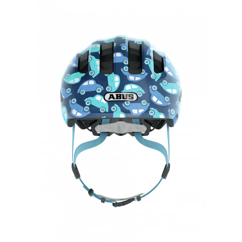 Abus Smiley 3.0 LED Kids Helmet - Blue Car-1