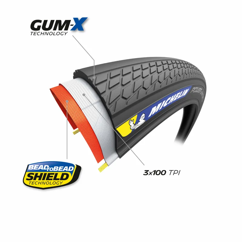 Michelin Power Adventure Gravel Tyre - 700 x 30c - Black-1
