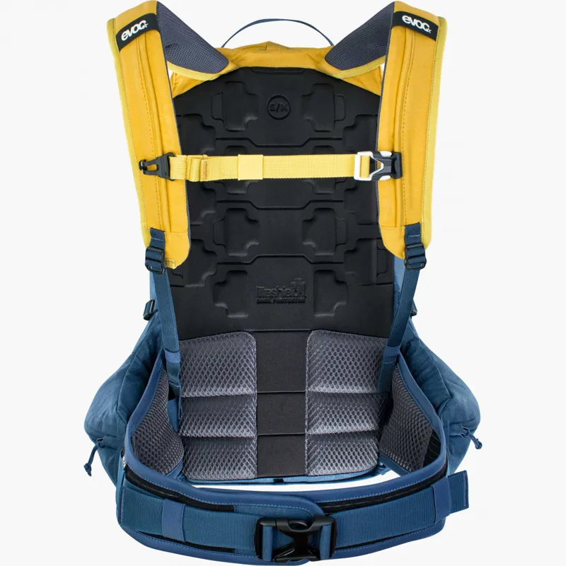 Evoc Trail Pro Protector 26 Litre Backpack - Curry/Denim-1