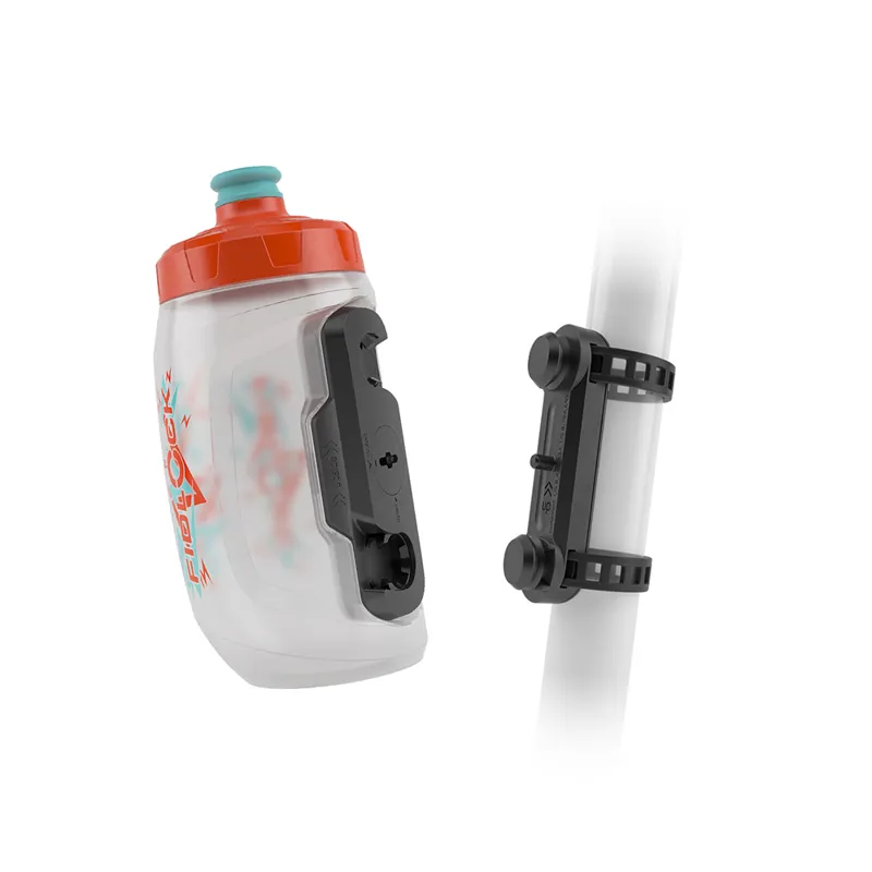Fidlock TWIST 450ml Water Bottle + Uni Base - Clear/Orange