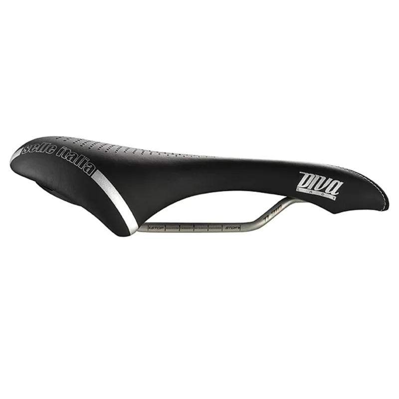 Selle Italia Diva Gel TI316 Superflow Women's Saddle - Black-1