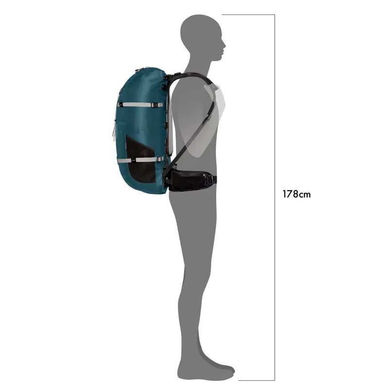 Ortlieb Atrack Backpack - 35 Litre - Petrol-6