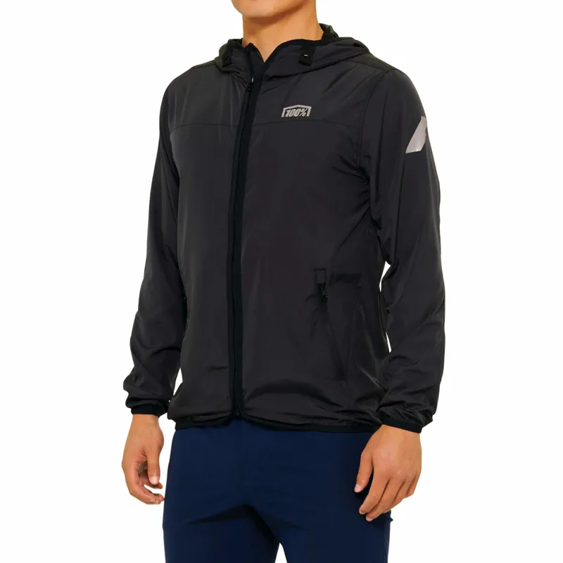 100 Percent Klutch Windbreaker Men's Jacket - Black