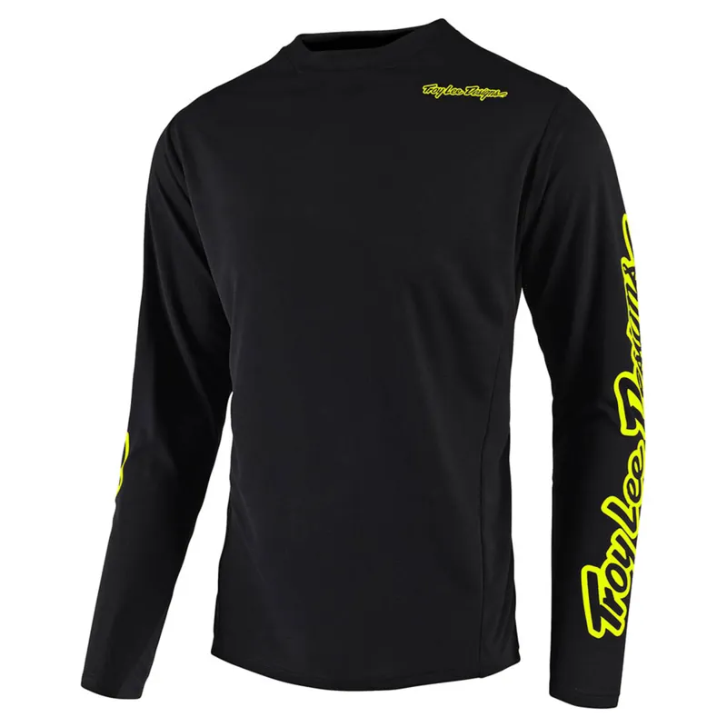 Troy Lee Designs Sprint Long Sleeve Jersey - Black/Flo Yellow