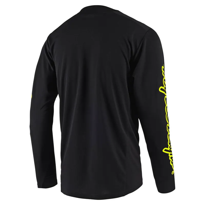 Troy Lee Designs Sprint Long Sleeve Jersey - Black/Flo Yellow-1