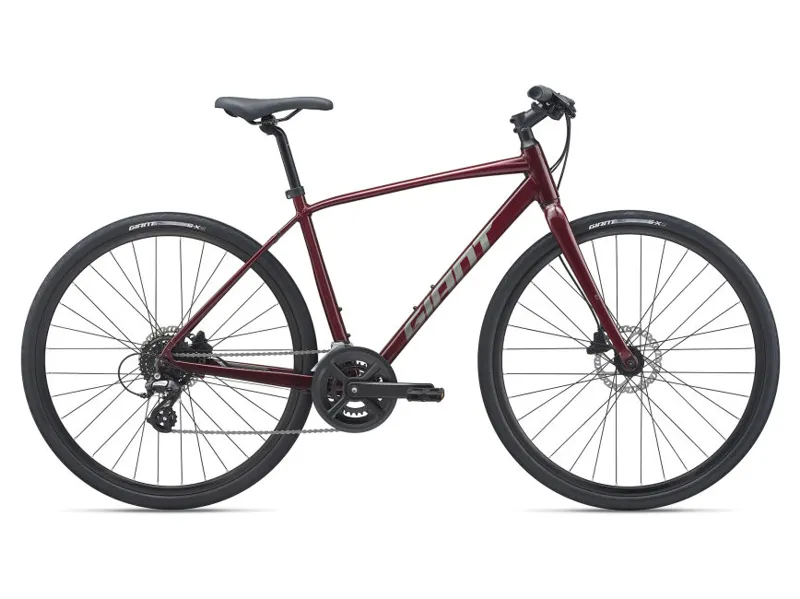 Giant Escape 2 Disc 2021 Hybrid Bike Garnet