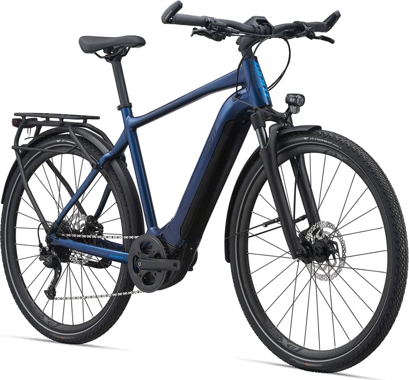 Giant Explore E+ 2 GTS 2022 Electric Urban Bike - Metallic Navy-1