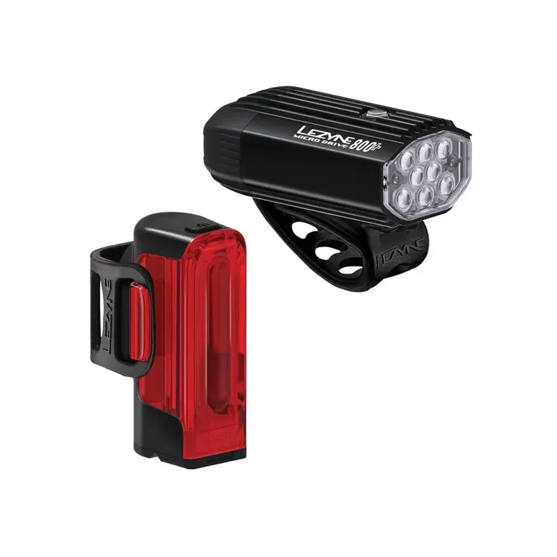 Lezyne Micro Drive 800+ / Strip Drive 300+ - Light Set - Black