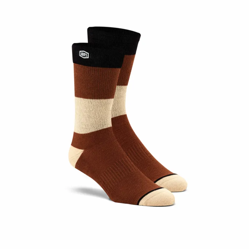 100 Percent Trio Casual Men's Socks - Camel