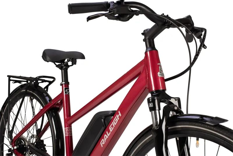 Raleigh Motus Open Derailleur 2020 Womens Electric Urban Bike - Red-4