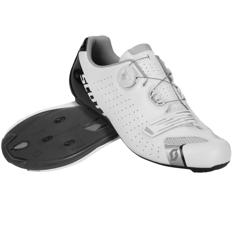 Scott Road Comp Boa Road Shoes - White/Black Gloss