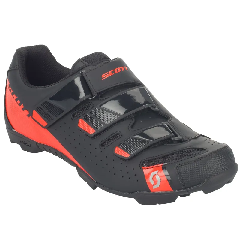 Scott MTB Comp RS MTB Shoes - Matt Black/Gloss Red-1