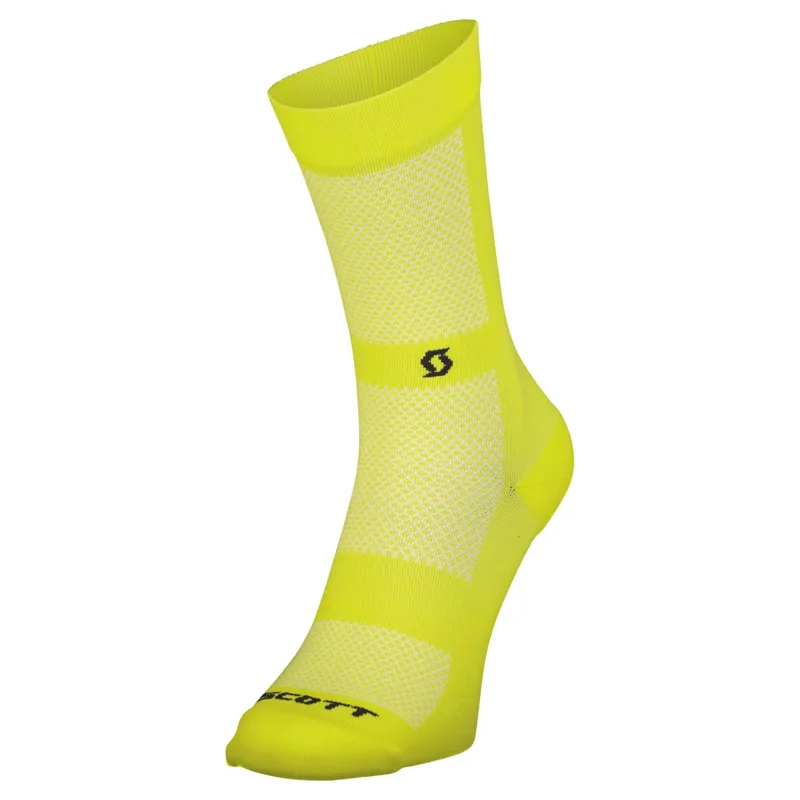 Scott Performance No Shortcuts Crew Socks - Sulphur Yellow/Black