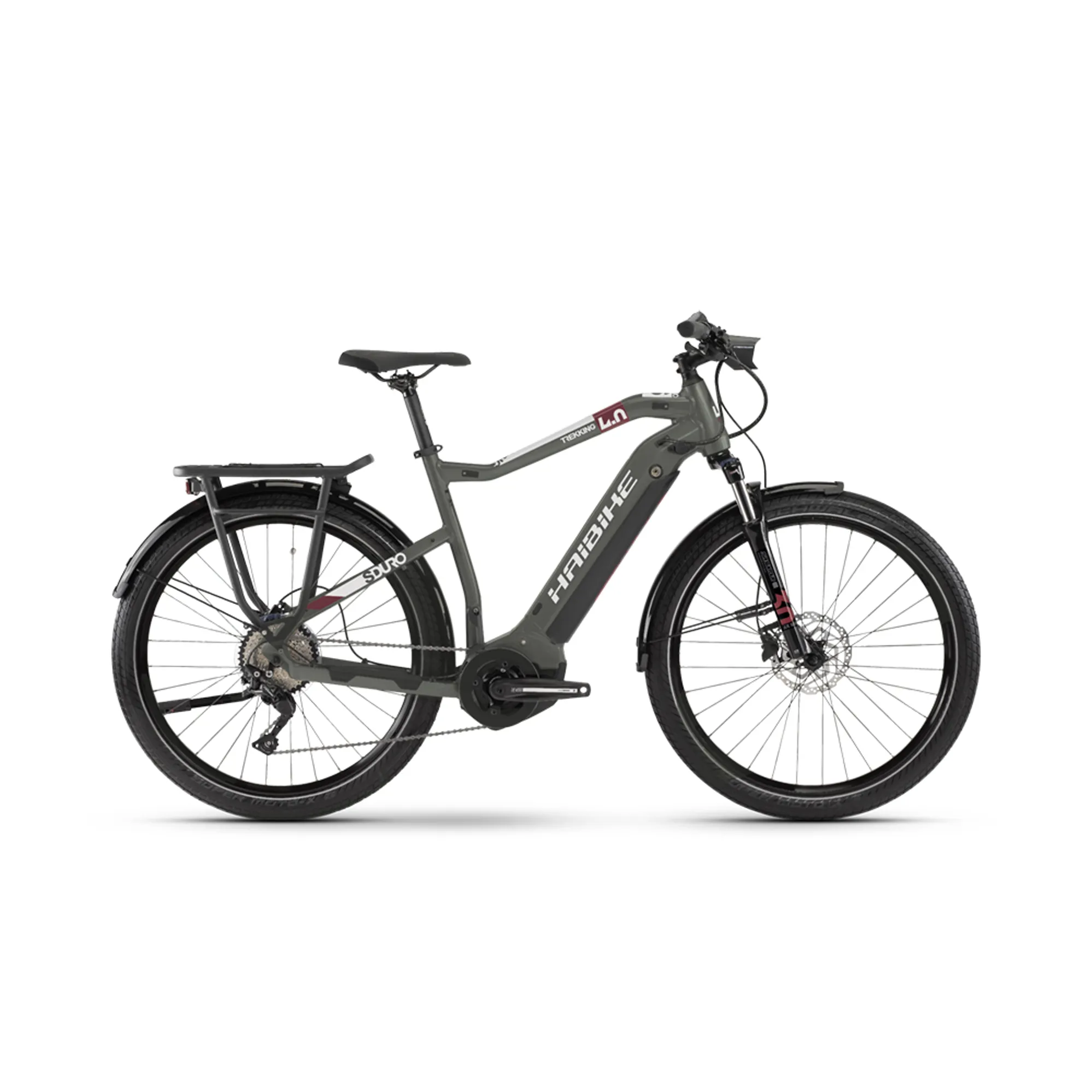 Haibike SD Trekking 2021 Electric Urban Bike Grey/Red
