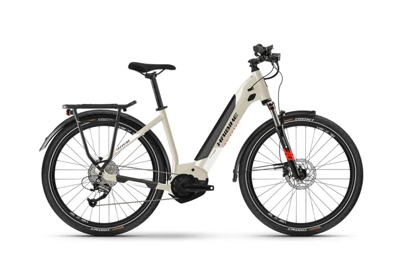 Haibike Trekking 4 Low Step i500 Electric Urban Bike - Desert