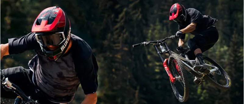 Bluegrass Legit Carbon MIPS Full Face MTB Helmet - Red Metallic -4