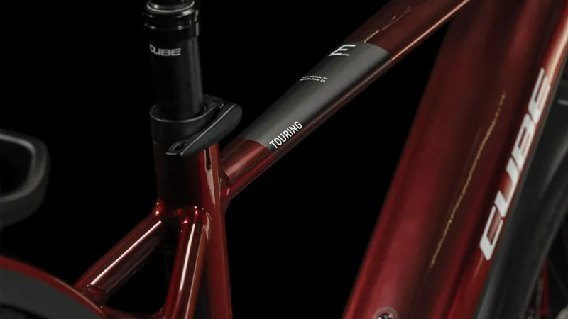 Cube Touring Hybrid EXC 625 2024 Electric Hybrid Bike - Red/White-2