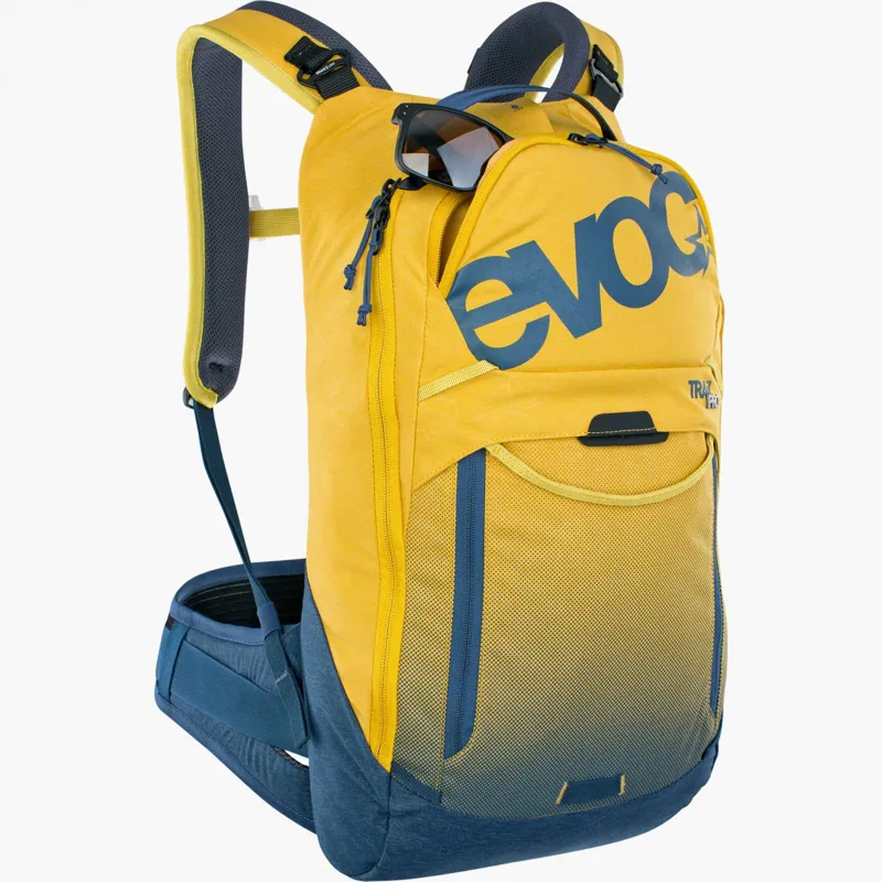Evoc Trail Pro Protector 10 Litre Backpack - Curry/Denim-2