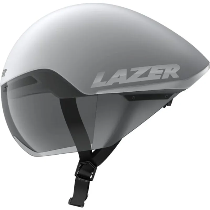 Lazer Victor KinetiCore TT Road Helmet - Matt White Silver-2