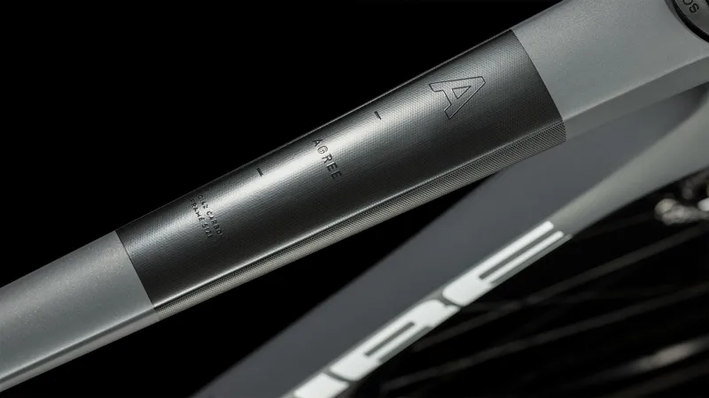 Cube Agree C:62 2024 Carbon Di2 Road Race Bike - Grey/Black-2
