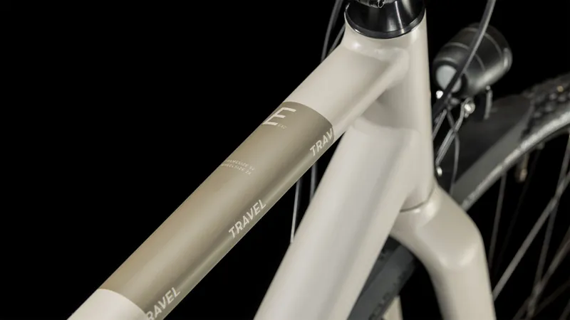 Cube Travel Exc 2024 Hybrid Bike - Oatgrey/Taupe-2