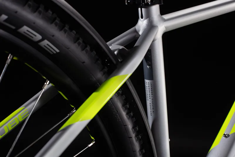 Cube Aim Allroad 27.5 2020 Hardtail Mountain Bike - Silver/Flashyellow-3