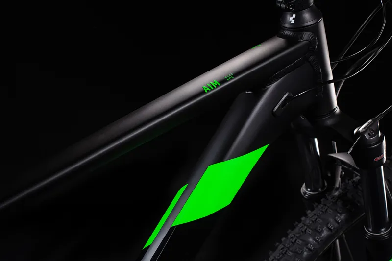 Cube Aim Race 27.5/29er 2020 Hardtail Mountain Bike - Black/Flashgreen-4