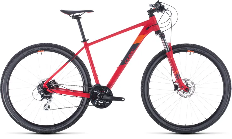 Cube Aim Race 27.5/29er 2020 Hardtail Mountain Bike - Red/Orange
